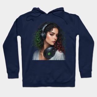 Coloured hair girl Hoodie